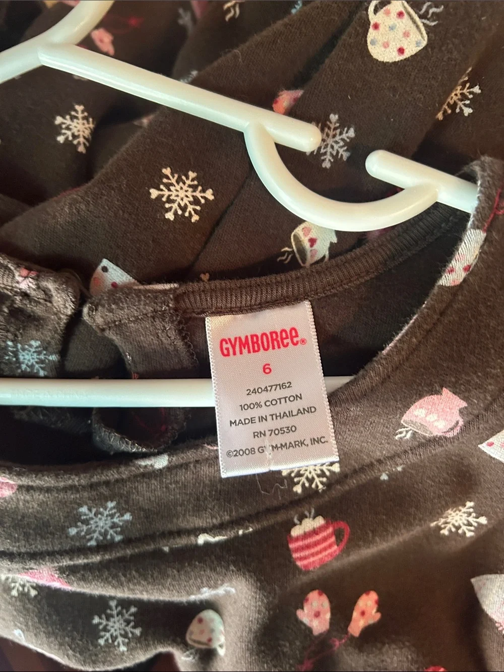 Gymboree Brown Long-Sleeve Holiday Heart & Snowflake Dress